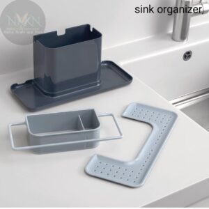 Cutlery Kitchen Rack Plastic 3 IN 1 Kitchen Sink Organizer For Dishwasher Liquid, Brush,