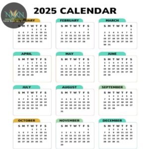 NKKN 2025 Wall Calendar