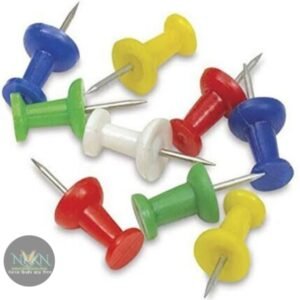 NKKN  Plastic, Steel Pins  (Set Of 50, Red, Yellow, Green, Blue, White)