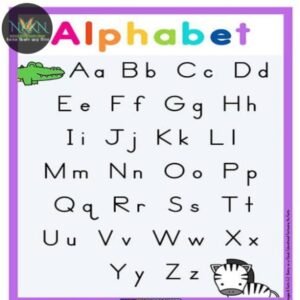 NKKN Letter chart Children Spiral Educational Wall Chart with capital, small letter, number