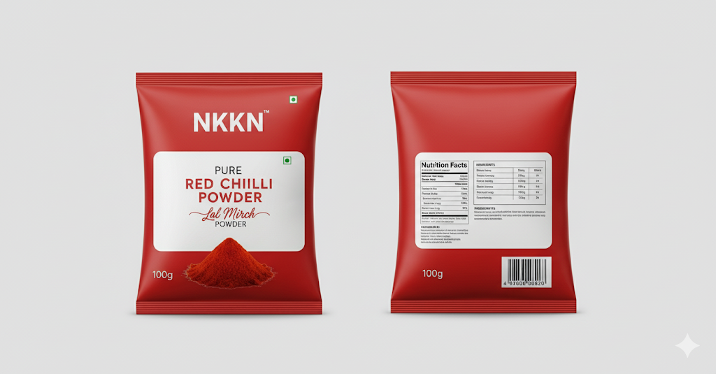 NKKN Chilli Lal Mirch Powder Pakage