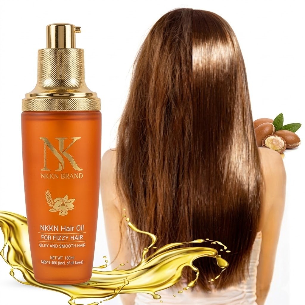 NKKN Hair Oily For Fizzy Hair Silky And Smooth Hair 150 ml