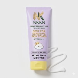 NKKN Sunscreen Lotion For Sensitive Skin Best For Sensitive Skin Tones 200 ml