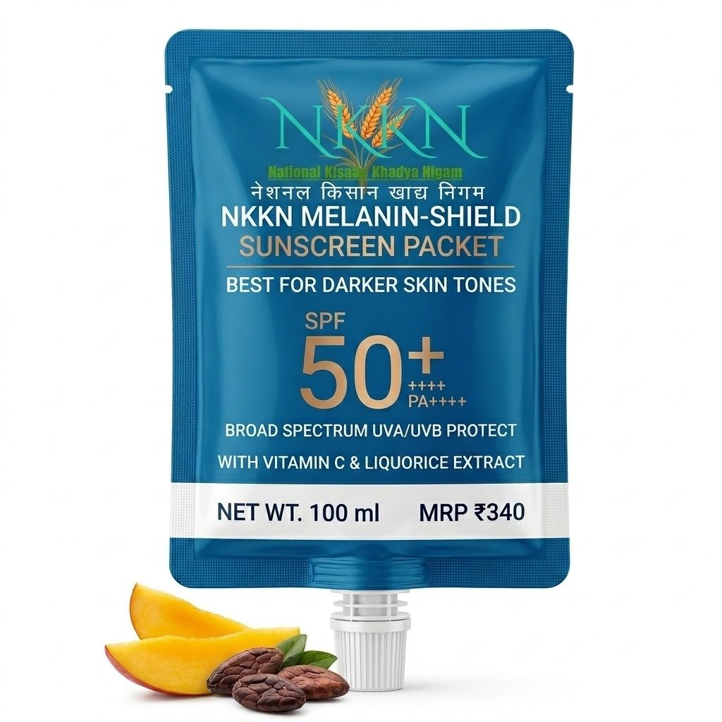 NKKN Melanin Shield Sunscreen Pakage Best For Darker Skin Tones 100 ml