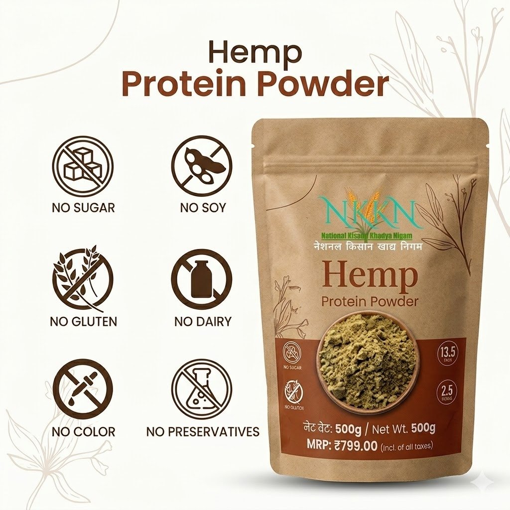 NKKN Organic Hemp Protein Powder 500 g