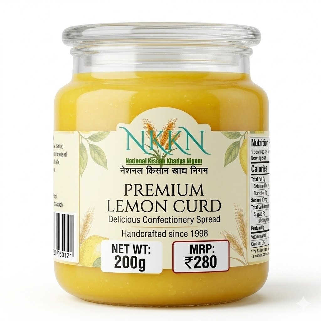 NKKN Premium Lemon Curd Delicious Confectionery Spread Handcrafted Since 200 g