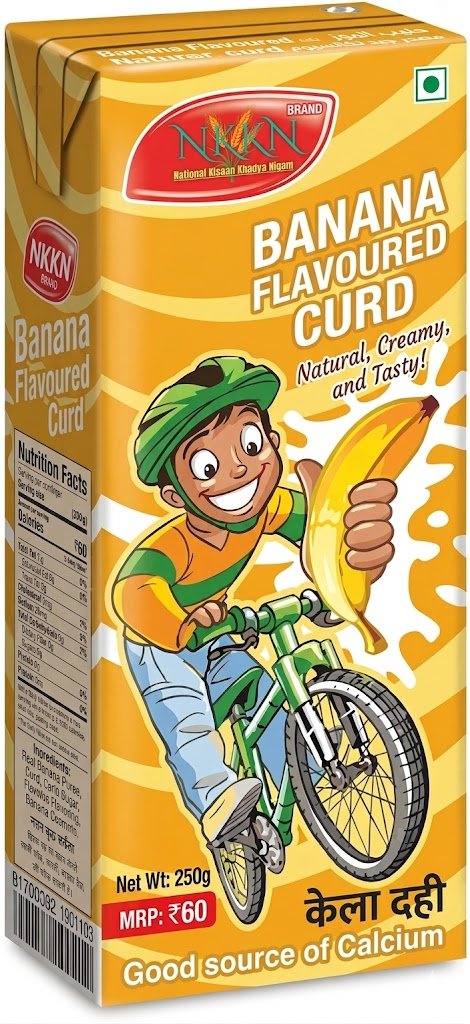 NKKN Banana Flavoured Curd 250 g