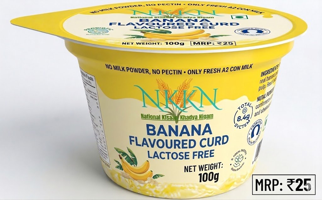 NKKN Banana Flavoured Curd 100 g